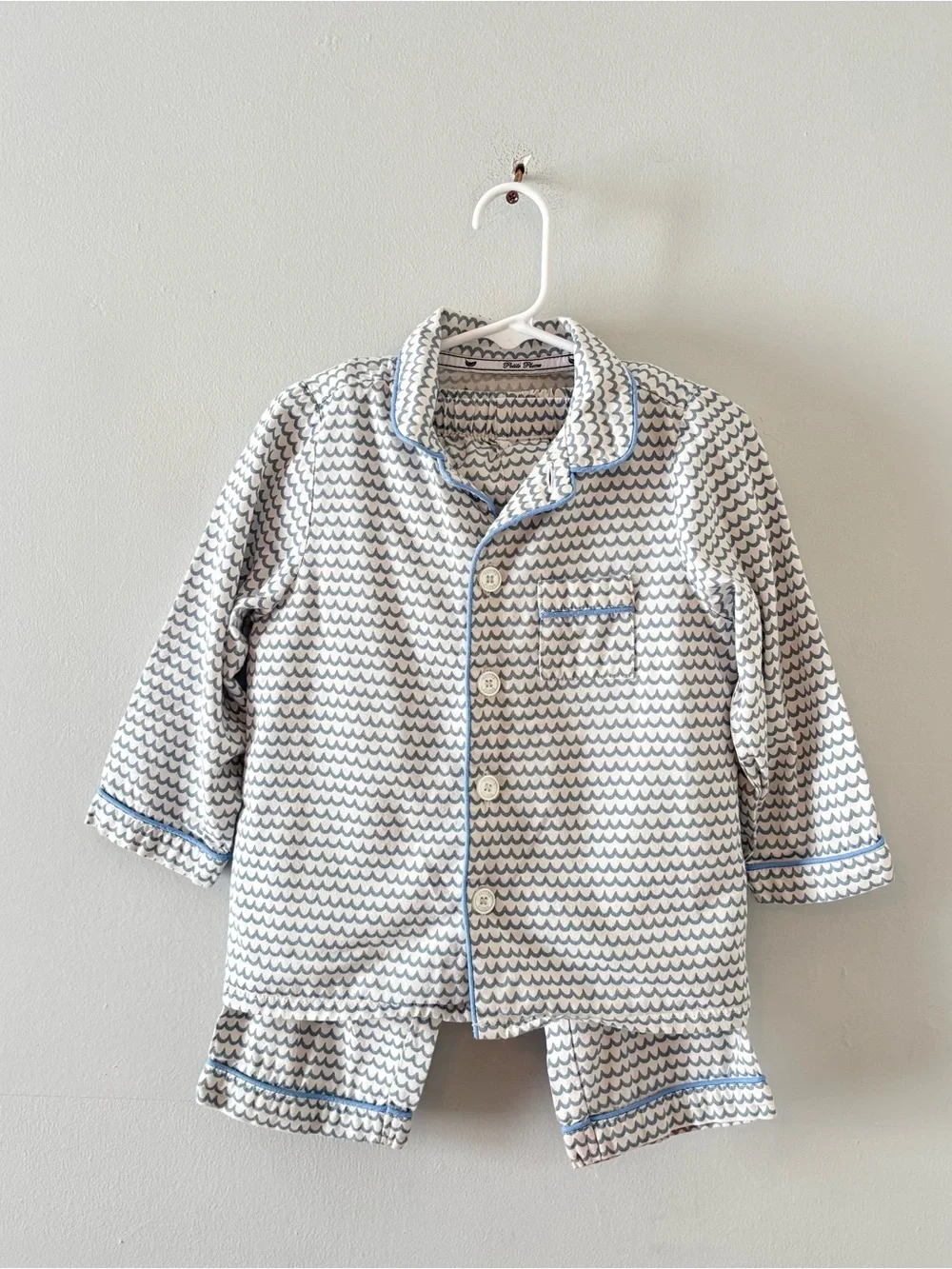 Petite Plume Kids La Mer Pajama Set Blue Print Two Piece Sleep Set Girls